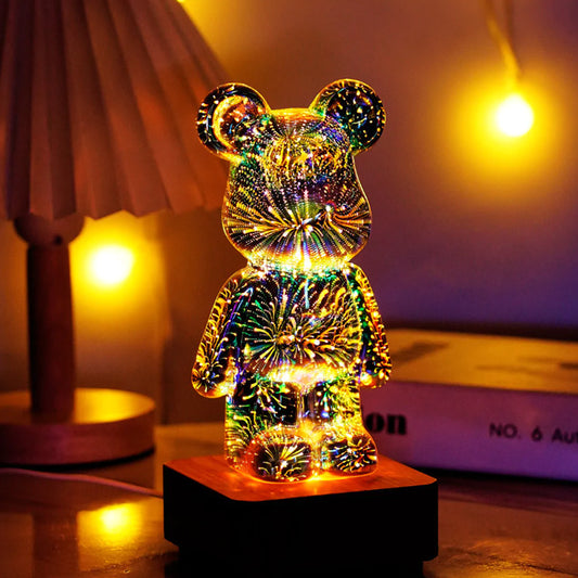 Luz nocturna de fuegos artificiales 3D BearGlow™